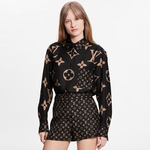 Louis Vuitton Silk Monogram Blouse - ShopperBoard